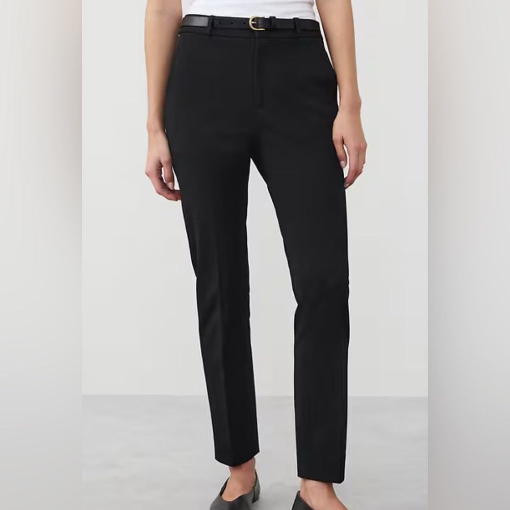 NWT Banana Republic Black Sloan Slim Stretch Ankle Pant Bi-Stretch Womens 4L